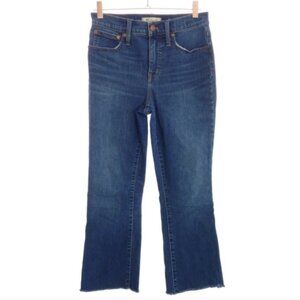Madewell Cali Demi Boot Women Jeans Raw Hem Edition 28 Zip Fly High Waist